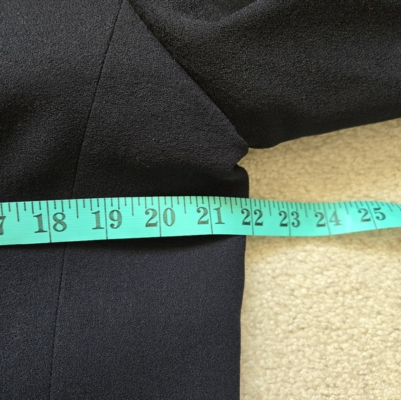 CARLA ZAMPATTI Virgin wool unbelted  navy trench,bright orange lining.Size Large - Picture 14 of 16